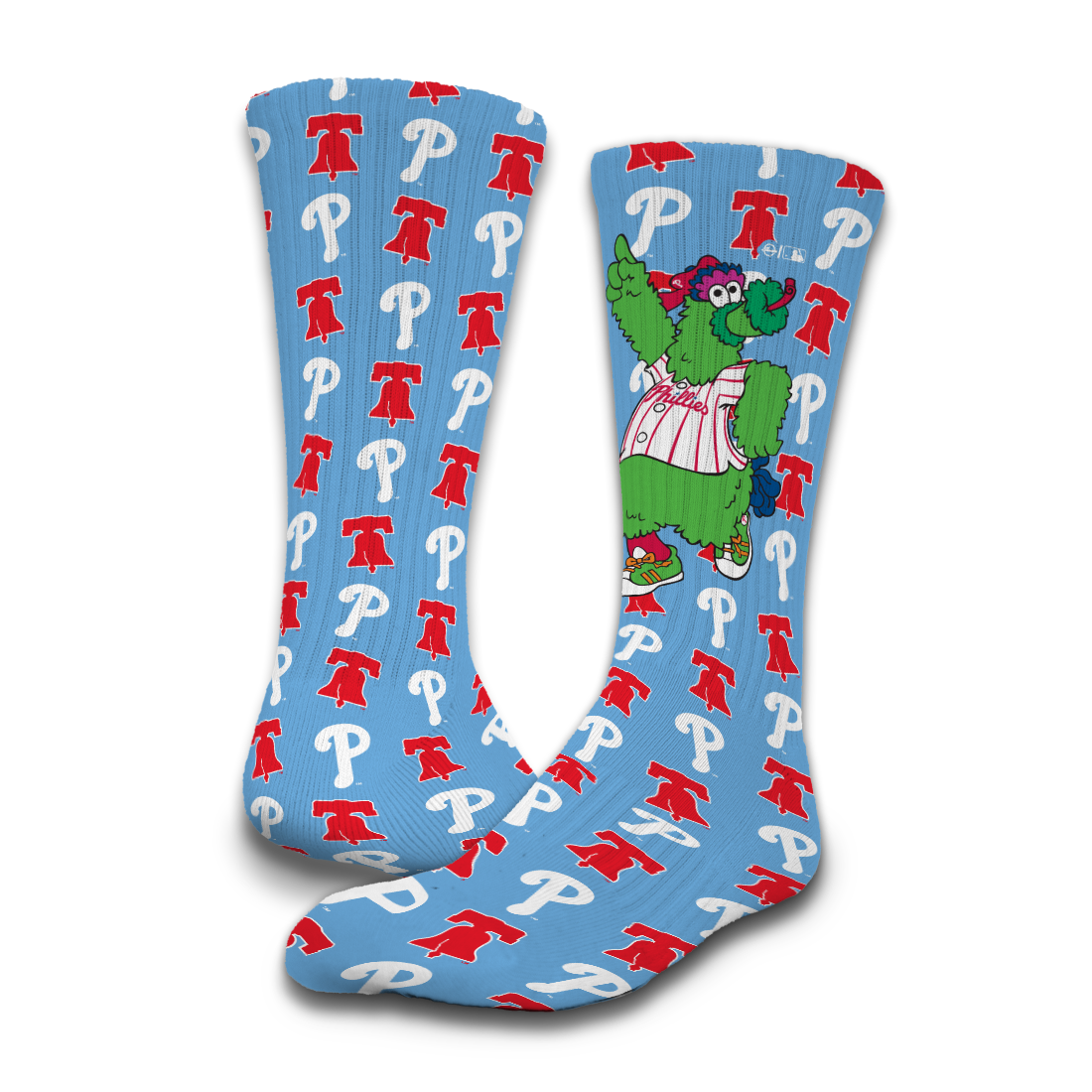 "Philadelphia Phillies - Phillie Phanatic 2-Pack" Lifestyle Crew Socks