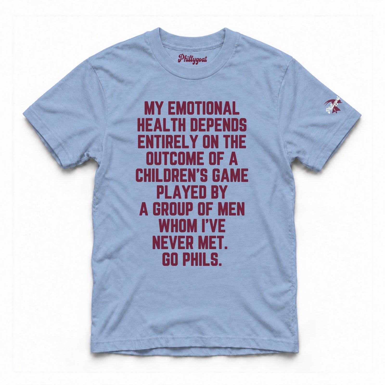 "My Emotional Health Depends on the Phils" Comfort Colors Tee