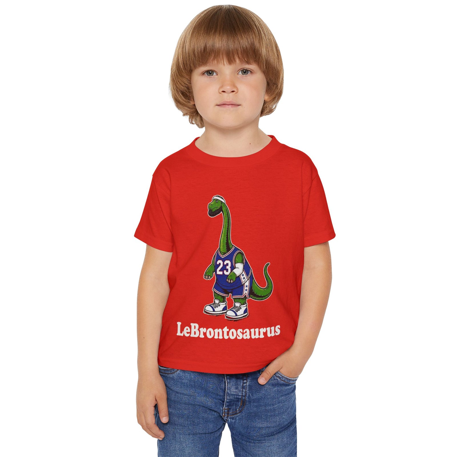 "LeBrontosaurus" Red & Royal Toddler Tee