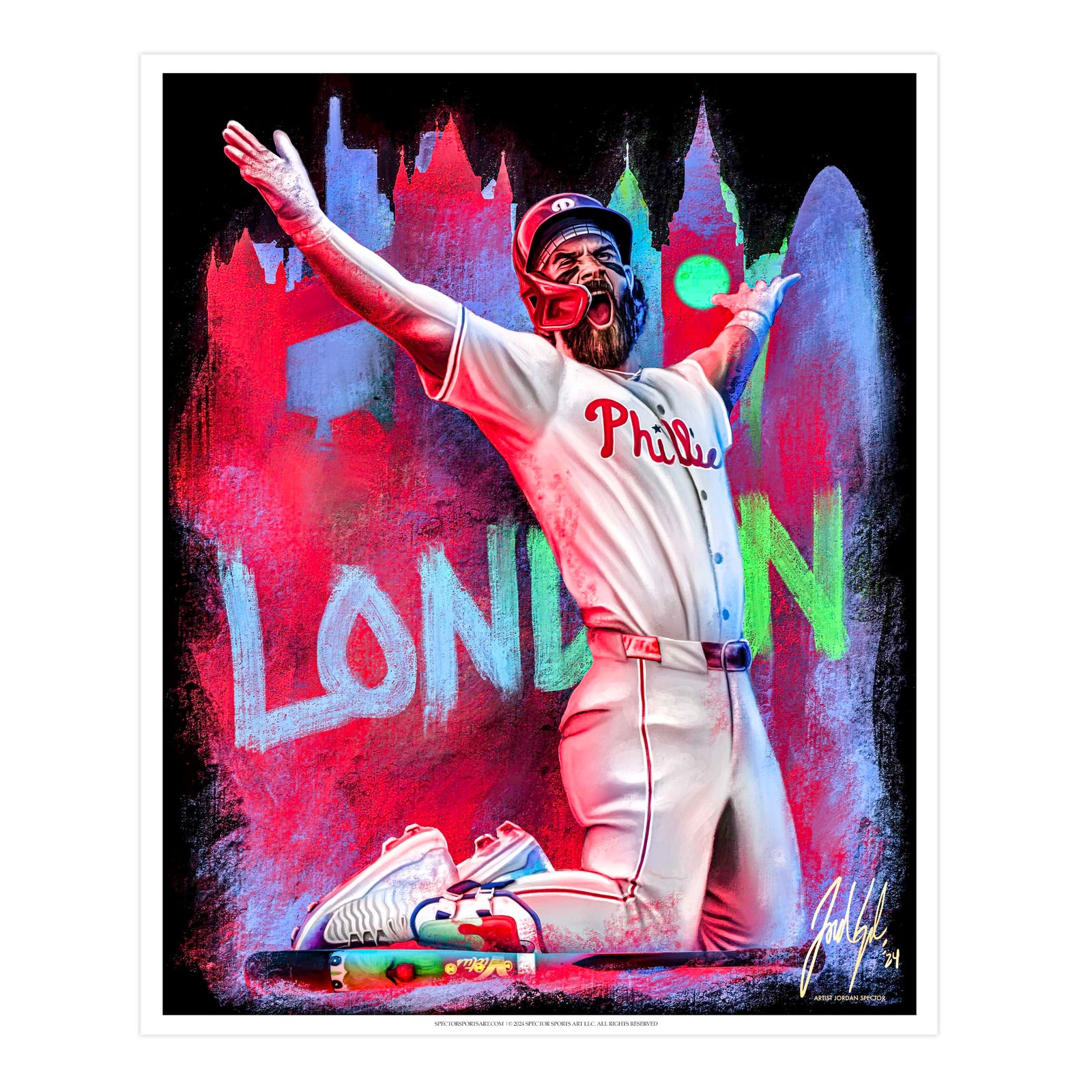 "Bryce Harper 'LONDON YARD'" Art Piece