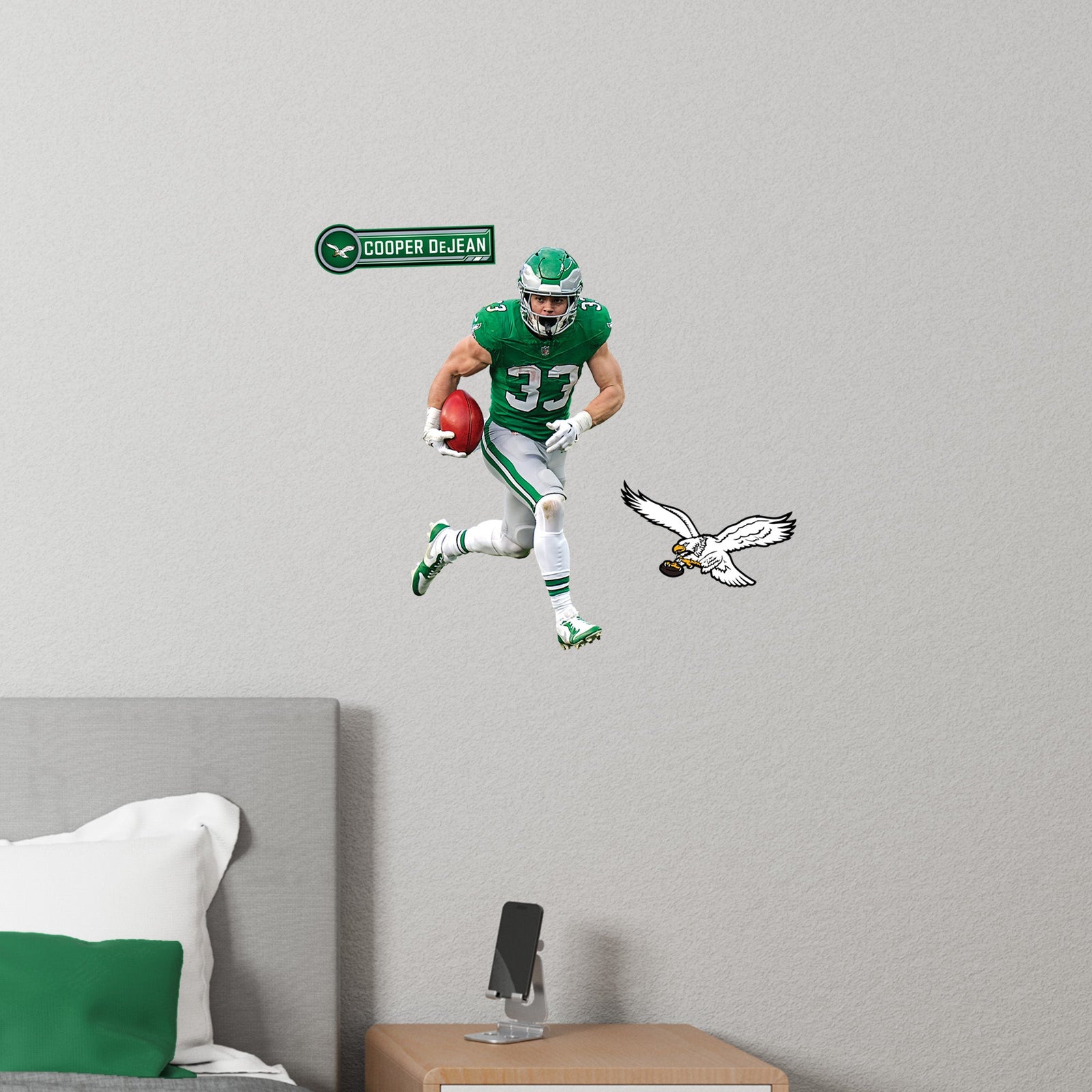 Cooper DeJean - RealBig Collection - Official NFL - Philadelphia Eagles - Reusable Vinyl Wall Decals