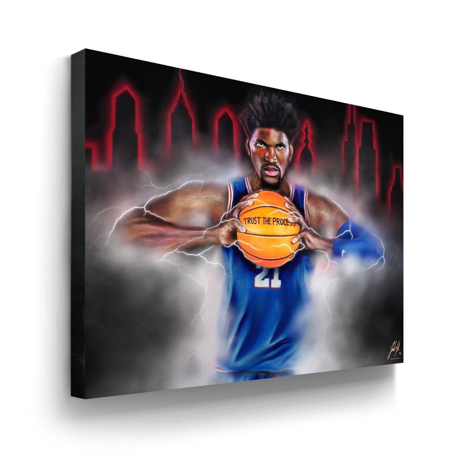 "Joel Embiid 'THE PROCESS'" Art Piece