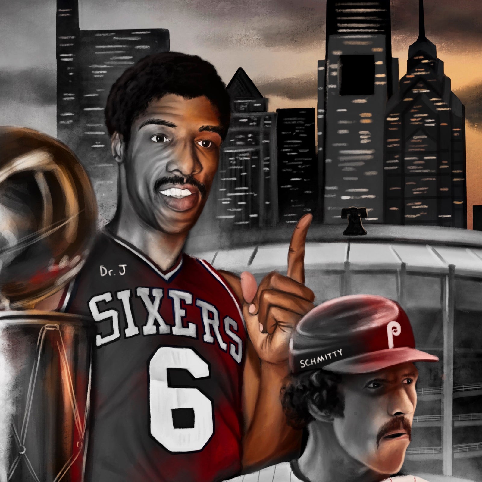 "Philly Sports 'BROAD STREET BOYS'" Art Piece