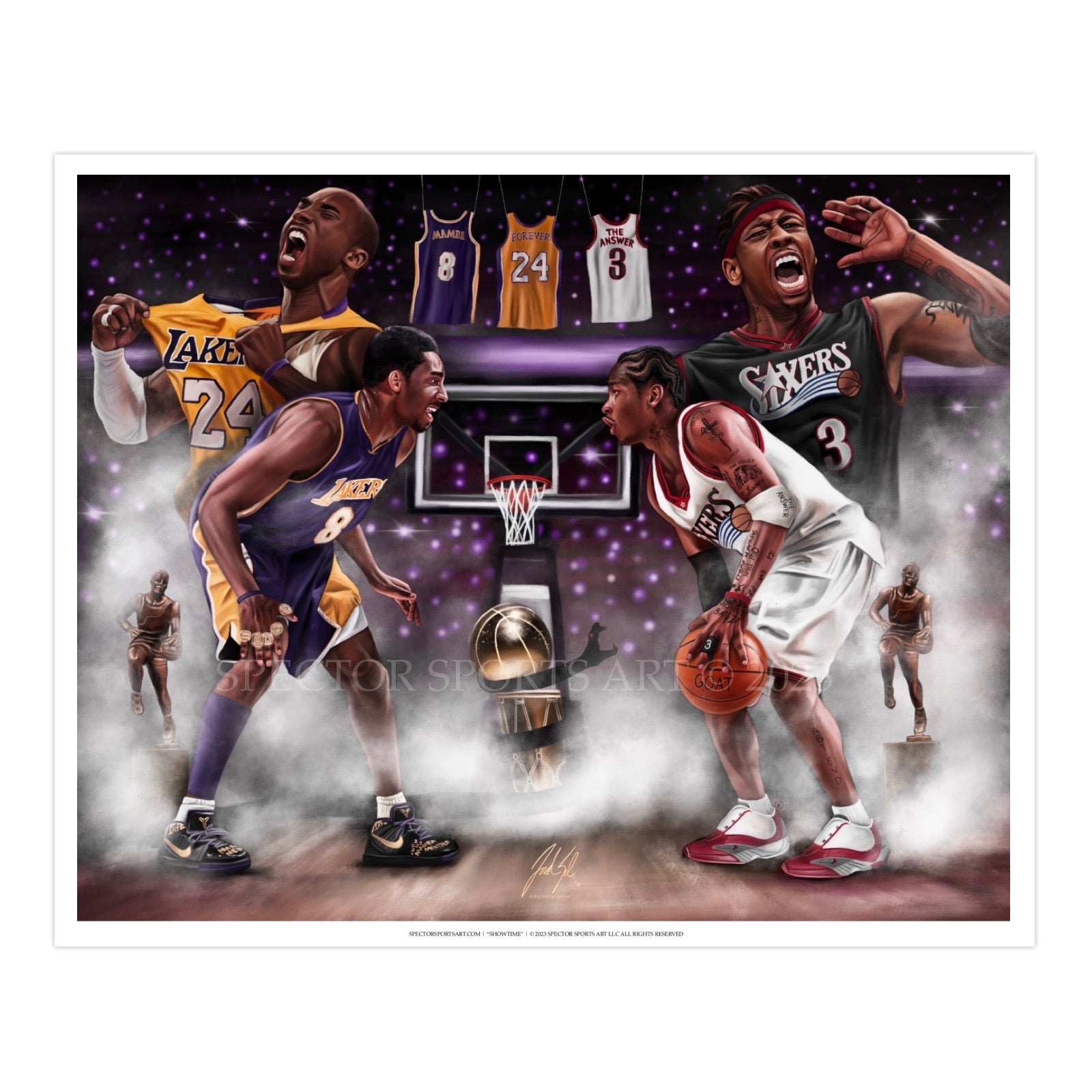 "Kobe Bryant & Allen Iverson 'MAMBA vs. THE ANSWER'” Art Piece