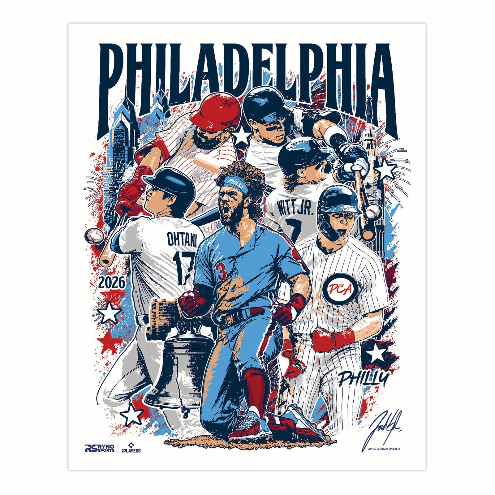 MLB Players All Star Collaboration - Six Sluggers - Exclusive Print
