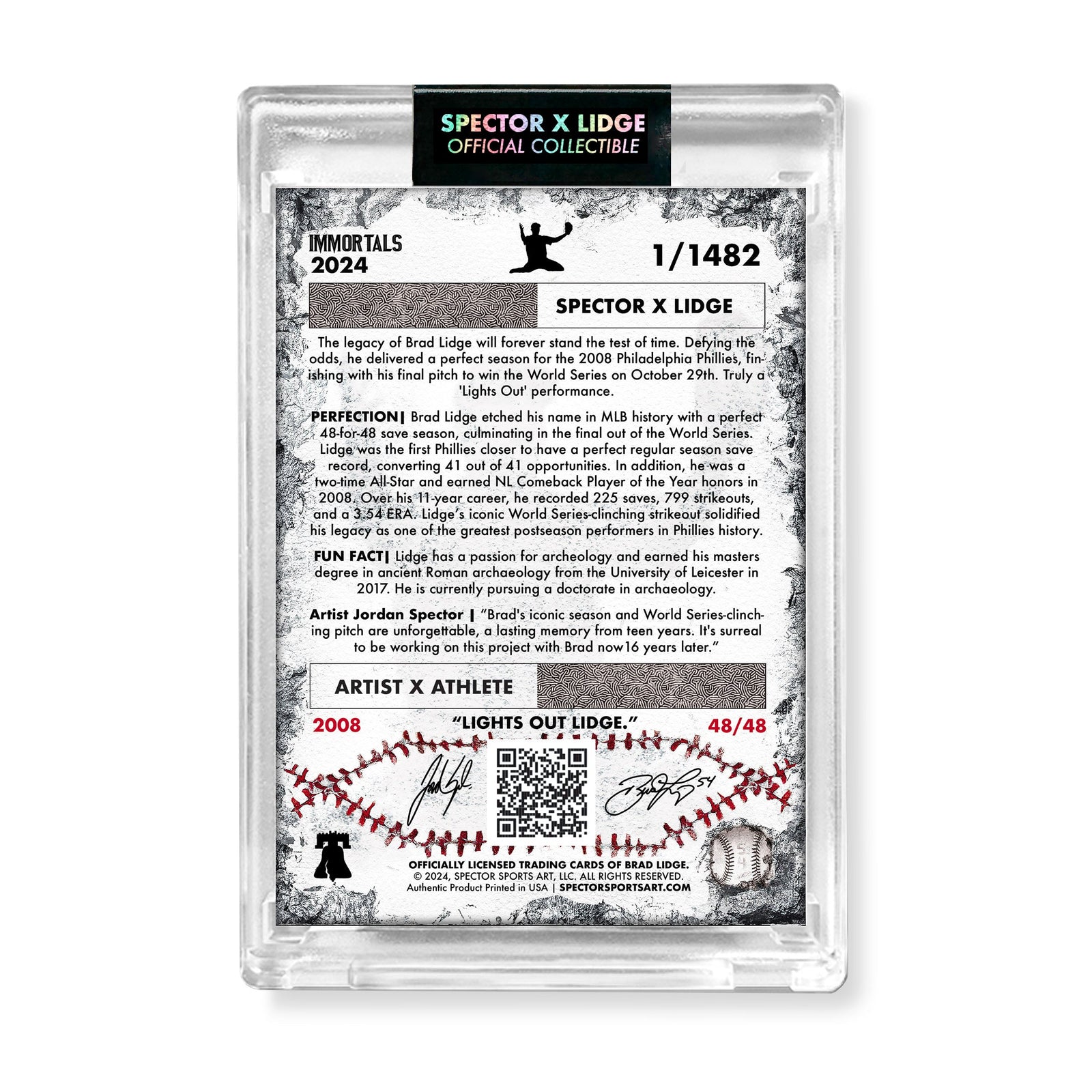 "Brad Lidge 'LIGHTS OUT' Immortals™ Collectible" Trading Cards