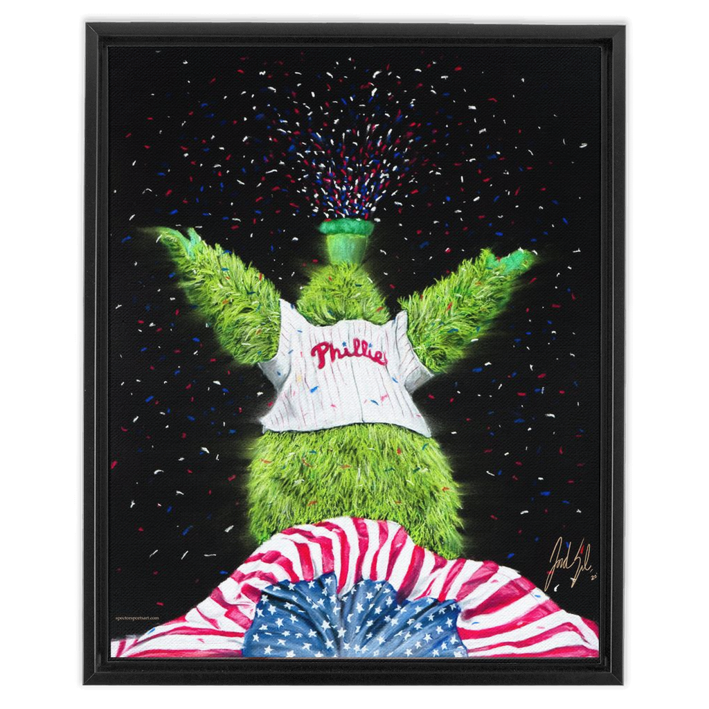 "Phillie Phanatic 'PARTY ON BROAD'" Art Piece