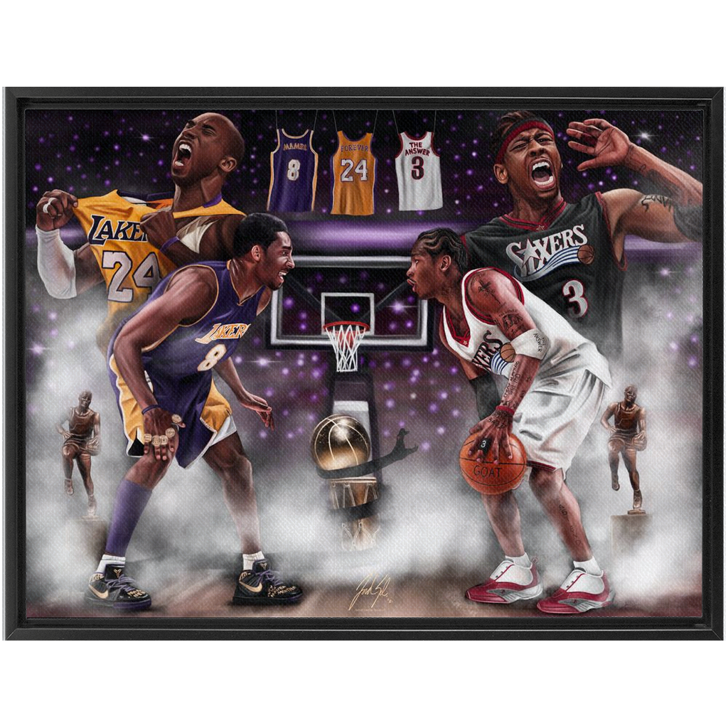 "Kobe Bryant & Allen Iverson 'MAMBA vs. THE ANSWER'” Art Piece