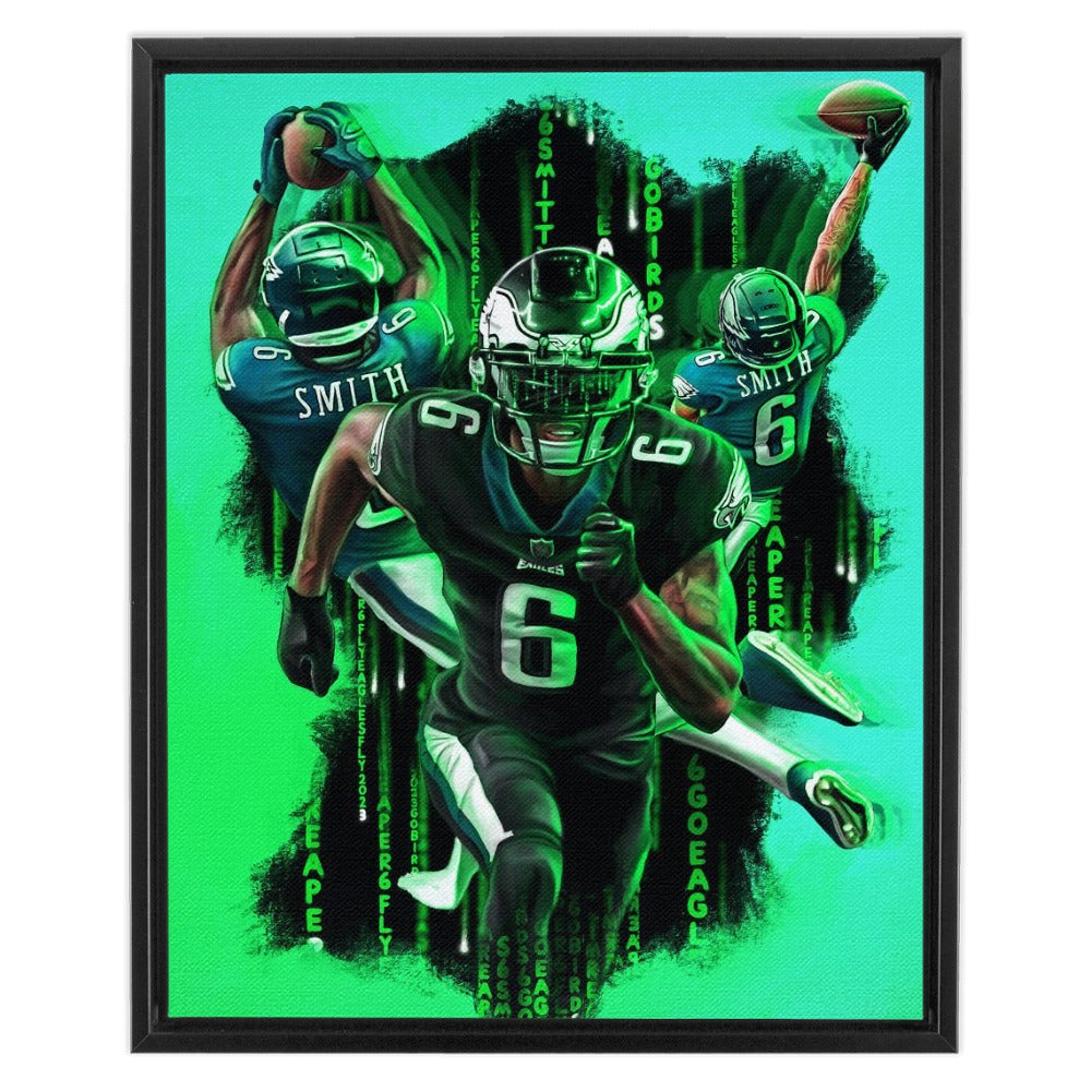 "Devonta Smith 'KEEP PUSHING'" Art Piece