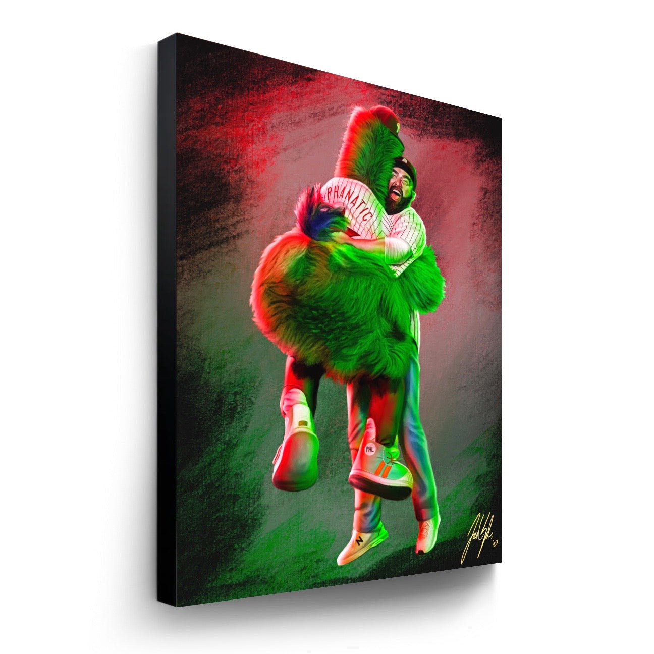 "The Phillie Phanatic & Jason Kelce 'BEST FRIENDS'" Art Piece
