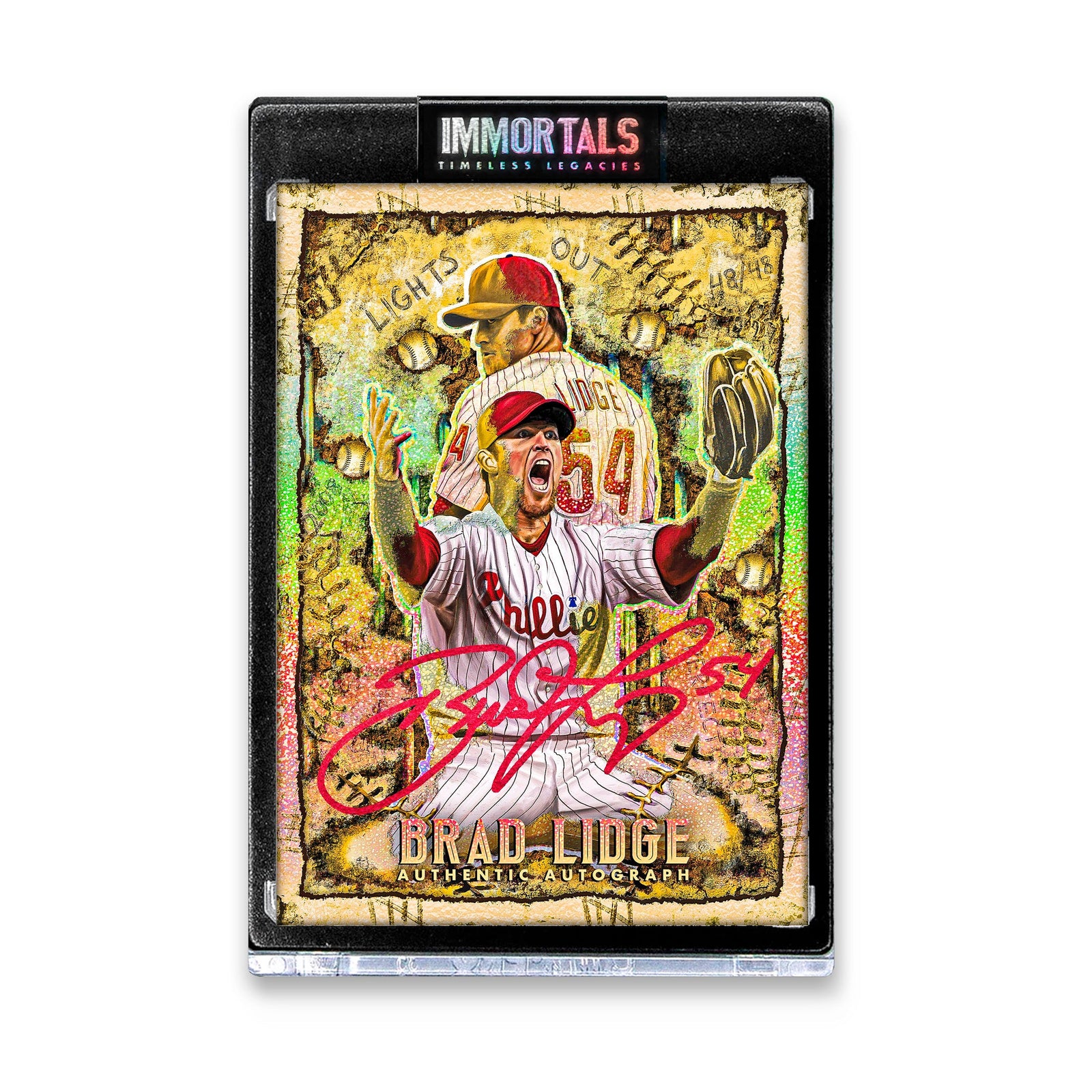 "Brad Lidge 'LIGHTS OUT' Immortals™ Collectible" Trading Cards