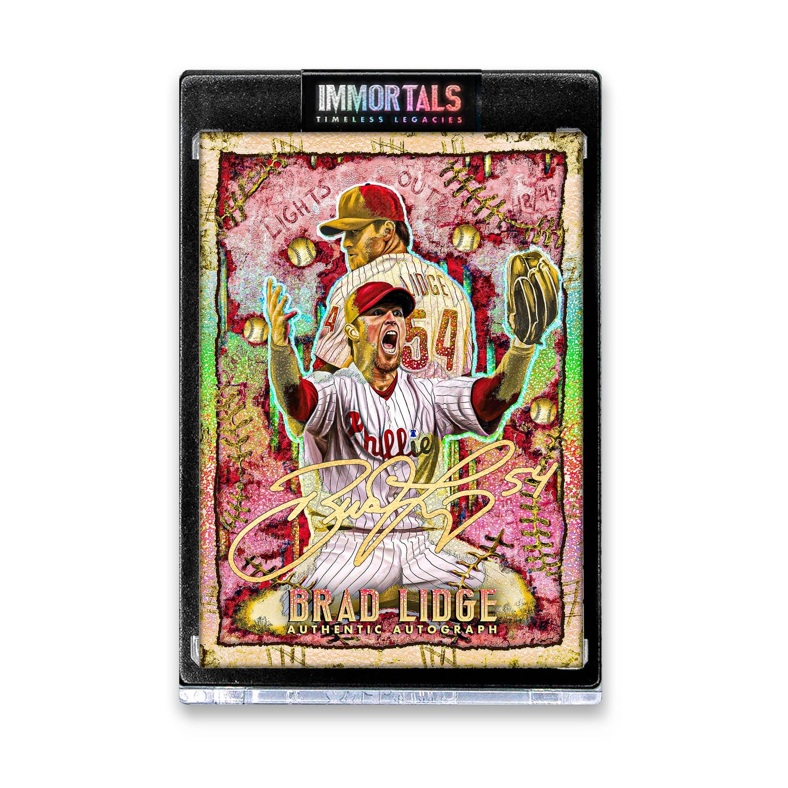 "Brad Lidge 'LIGHTS OUT' Immortals™ Collectible" Trading Cards