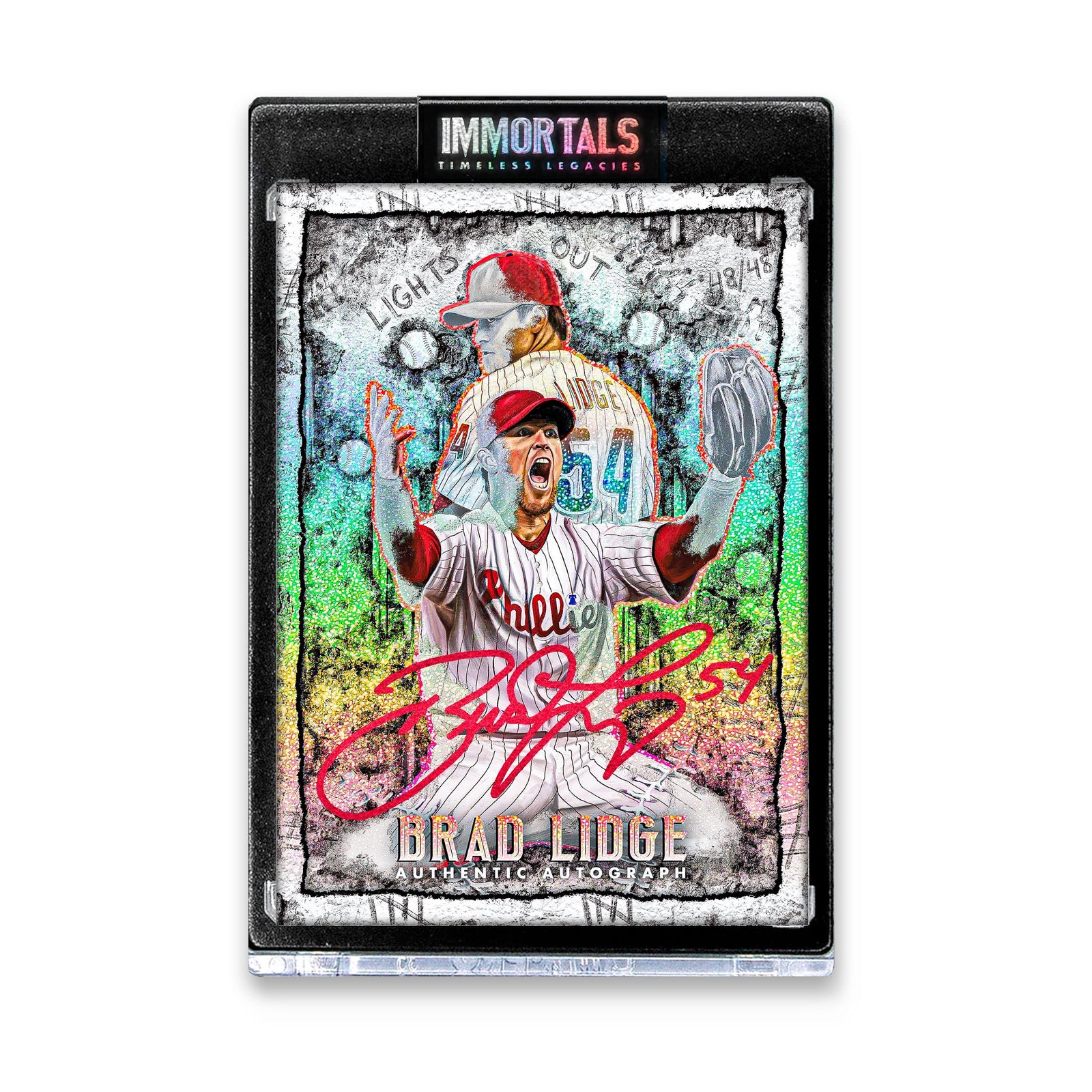 "Brad Lidge 'LIGHTS OUT' Immortals™ Collectible" Trading Cards