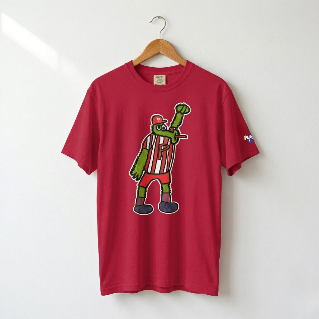 Philadelphia Phillies Phillie Phanatic red shirt by Devin for CHOP by Phillygoat