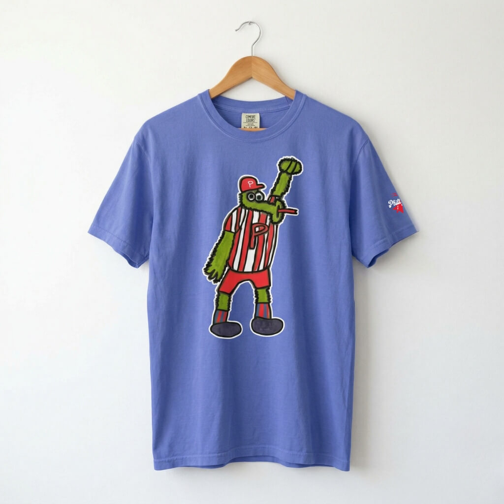 Philadelphia Phillies Phillie Phanatic royal blue shirt by Devin for CHOP by Phillygoat