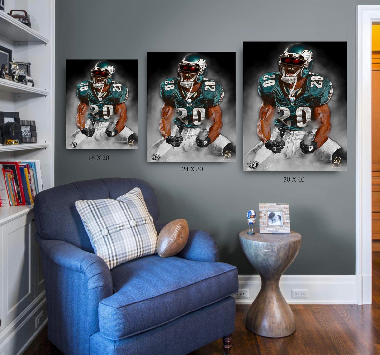 "Brian Dawkins 'WEAPON X'" Art Piece