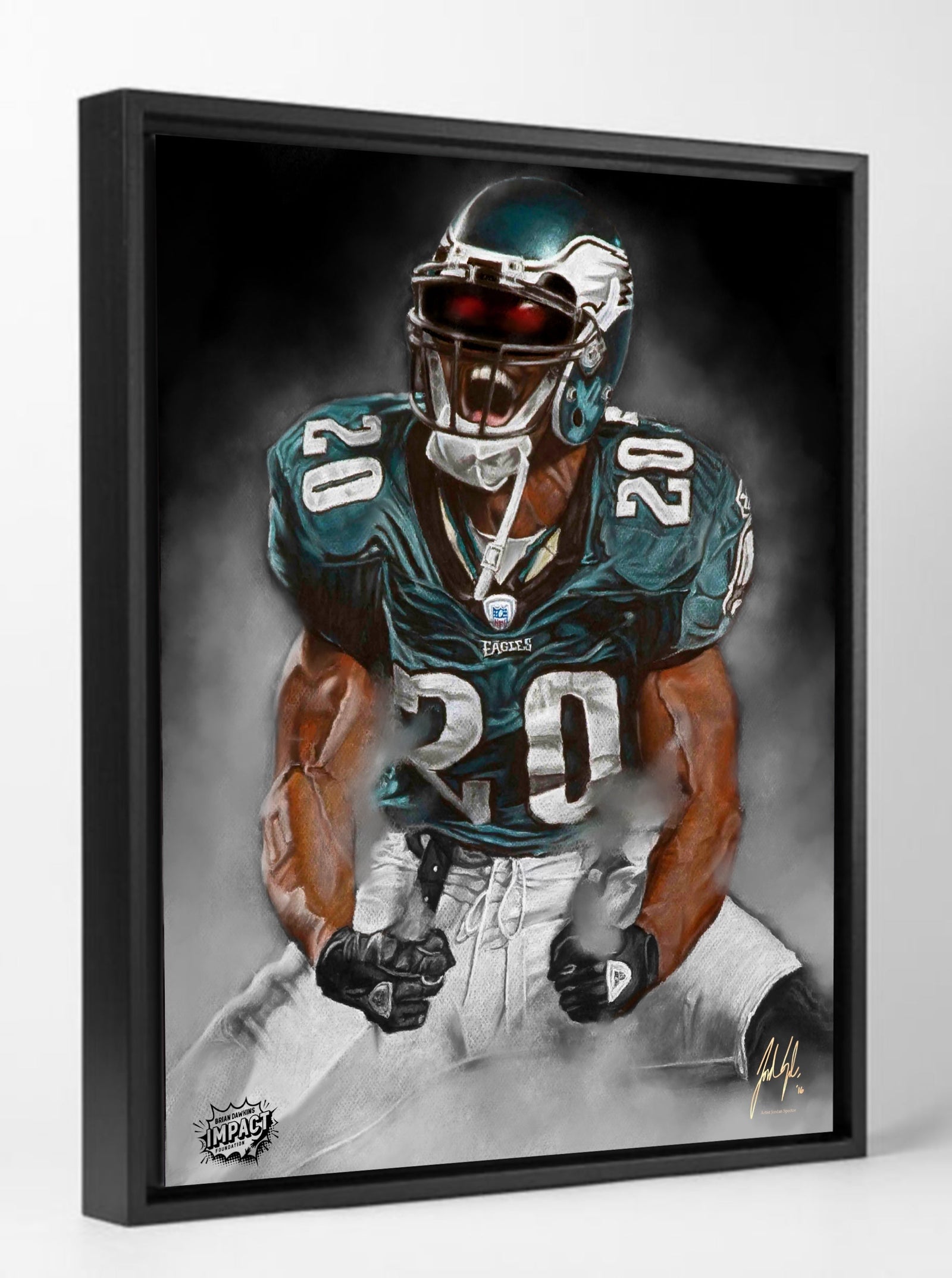 "Brian Dawkins 'WEAPON X'" Art Piece