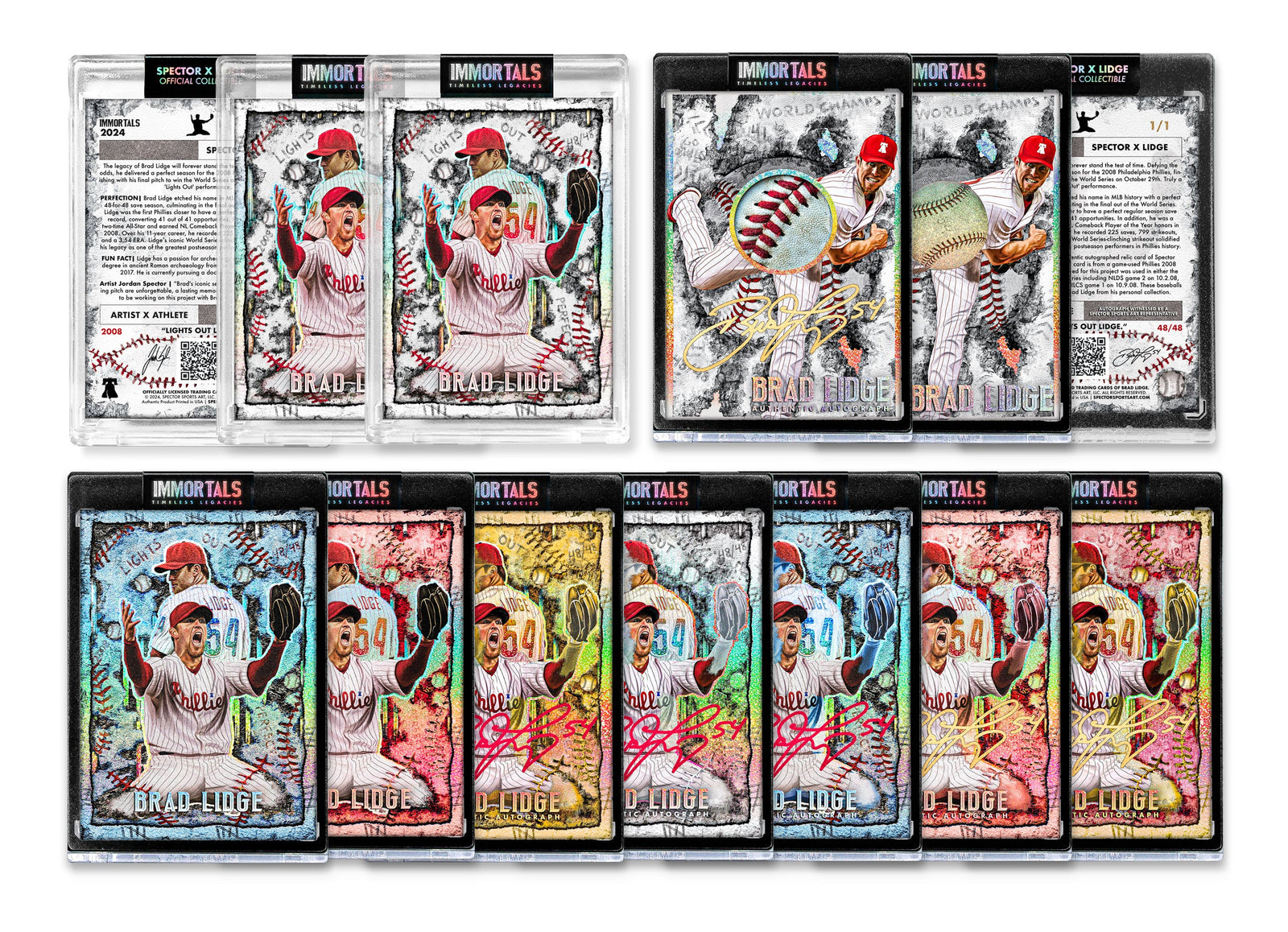 "Brad Lidge 'LIGHTS OUT' Immortals™ Collectible" Trading Cards