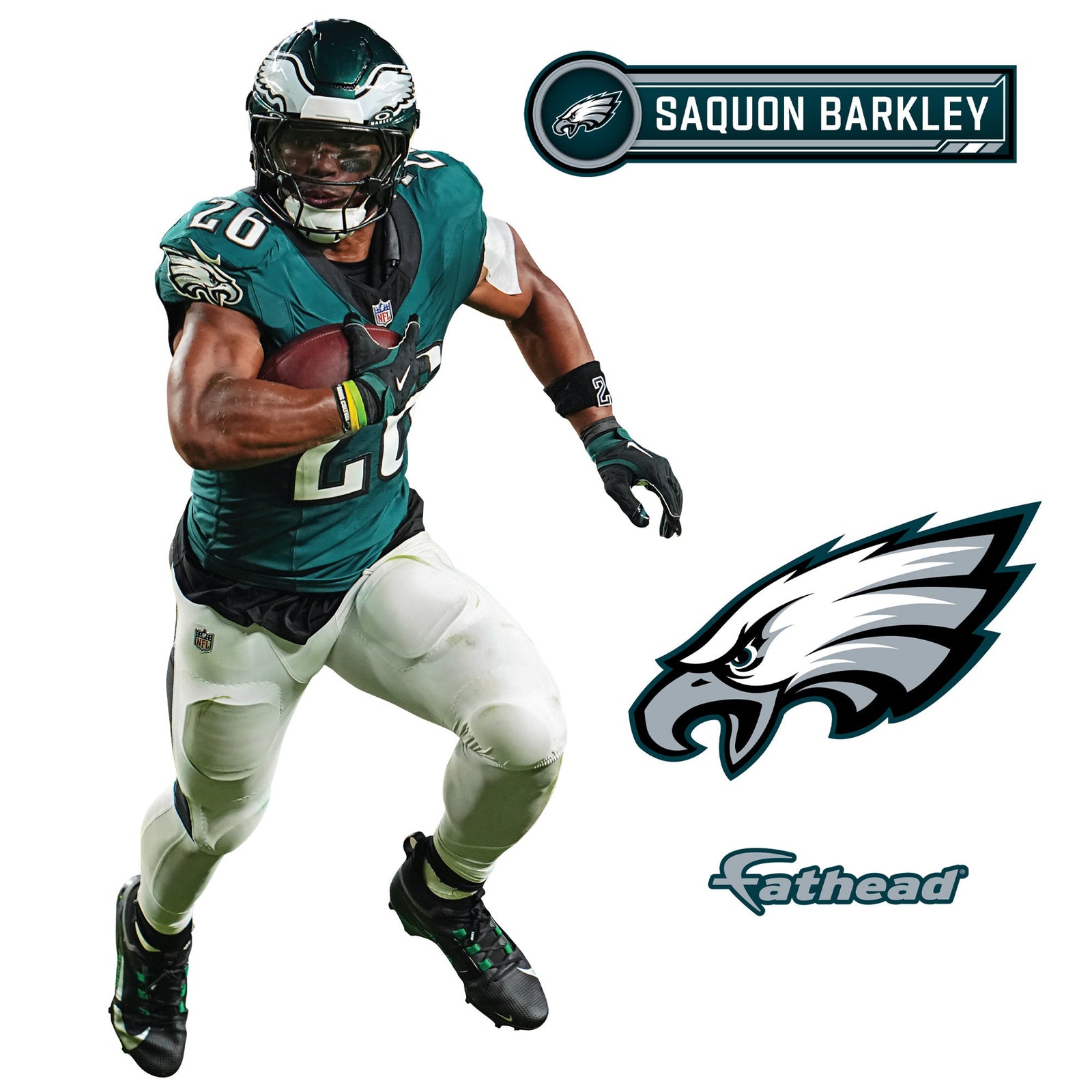 Saquon Barkley - RealBig Home Collection - Official NFL - Philadelphia Eagles - Reusable Vinyl Wall Decals