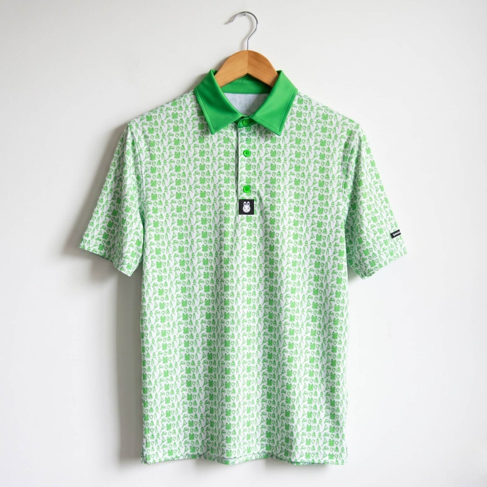 Philadelphia Eagles Birds & Bogeys green and white mens golf polo by Phillygoat