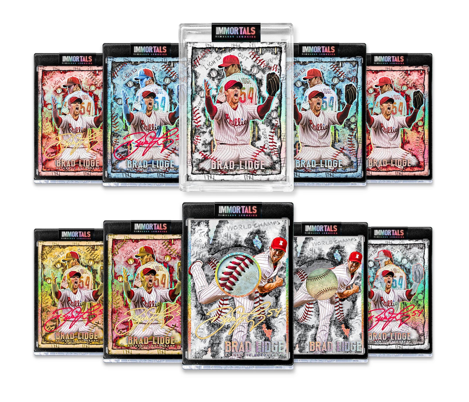 "Brad Lidge 'LIGHTS OUT' Immortals™ Collectible" Trading Cards