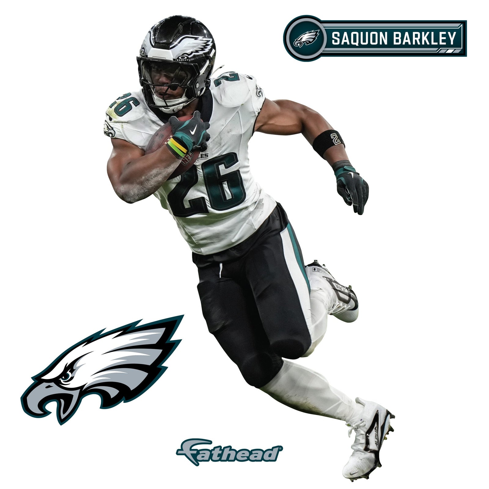 Philadelphia Eagles - RealBig Saquon Barkley Collection - Official NFL - Reusable Vinyl Wall Decals