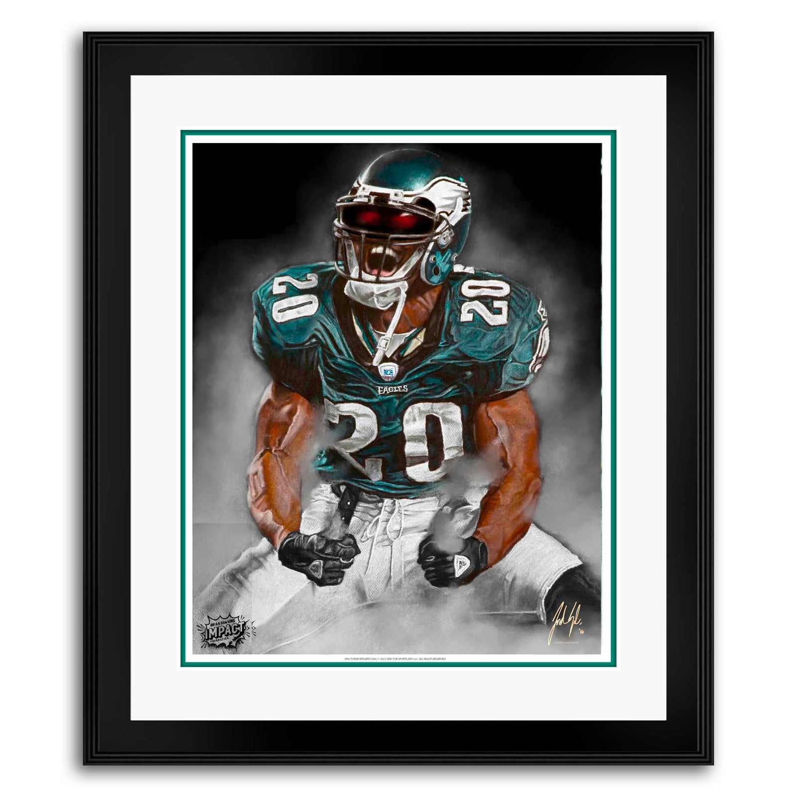 "Brian Dawkins 'WEAPON X'" Art Piece