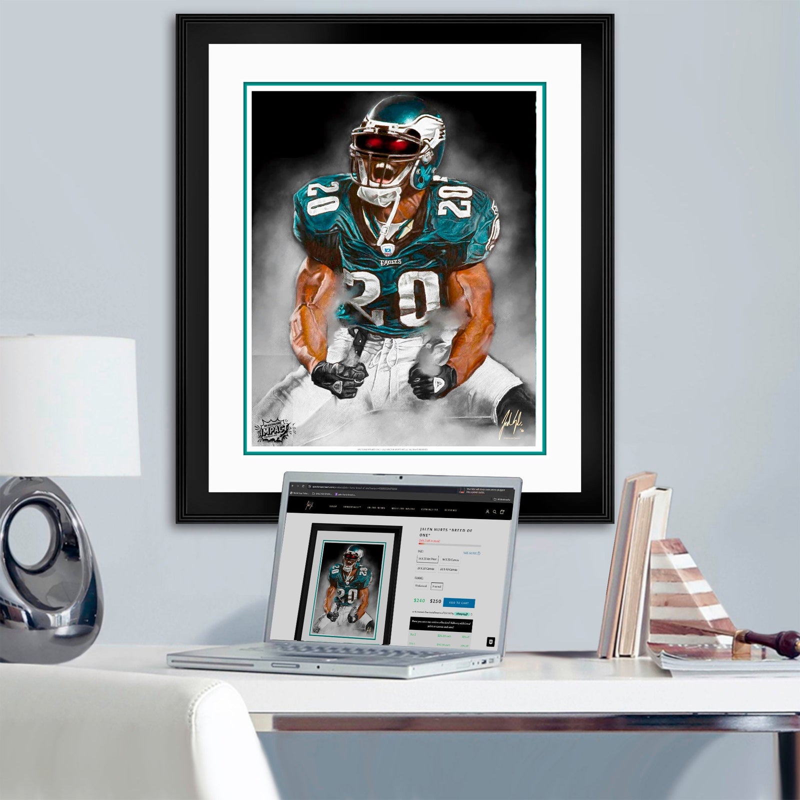 "Brian Dawkins 'WEAPON X'" Art Piece