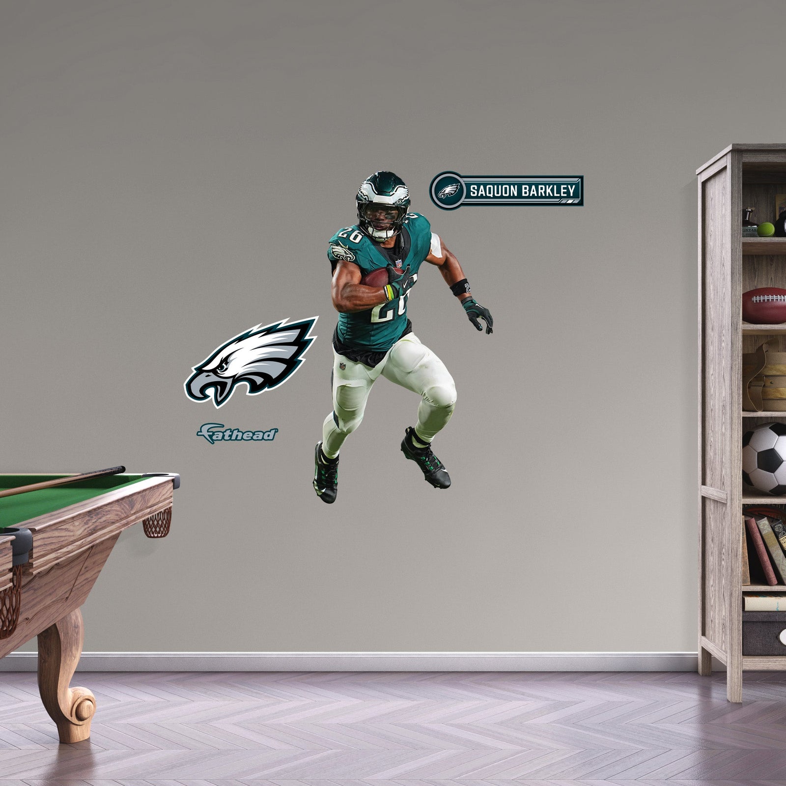 Saquon Barkley - RealBig Home Collection - Official NFL - Philadelphia Eagles - Reusable Vinyl Wall Decals