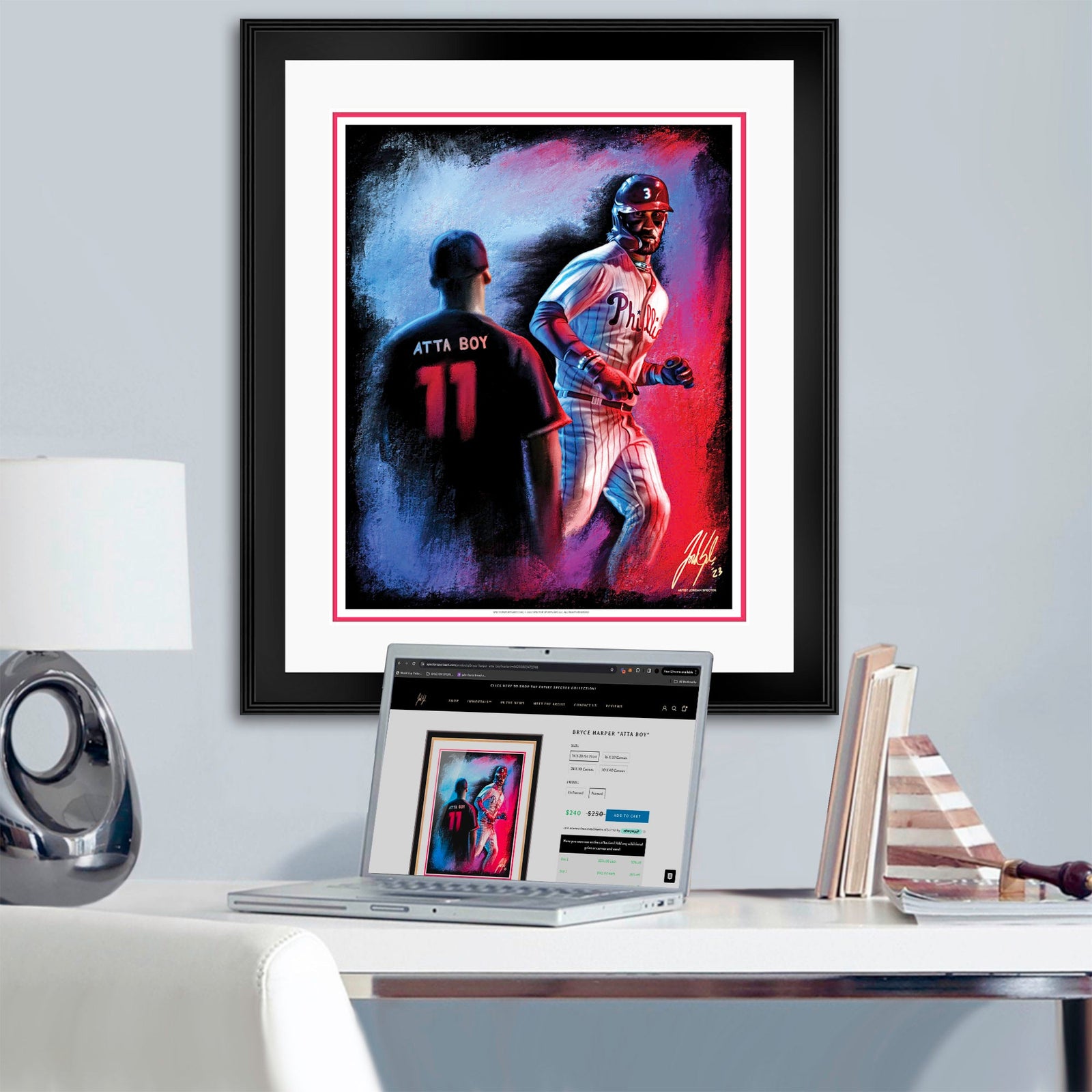 "Bryce Harper 'ATTA BOY'" Art Piece