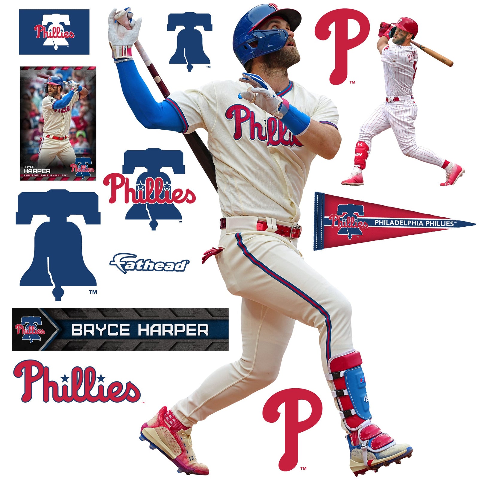 Bryce Harper - RealBig Collection - Official MLB - Philadelphia Phillies - Reusable Vinyl Wall Decals #3