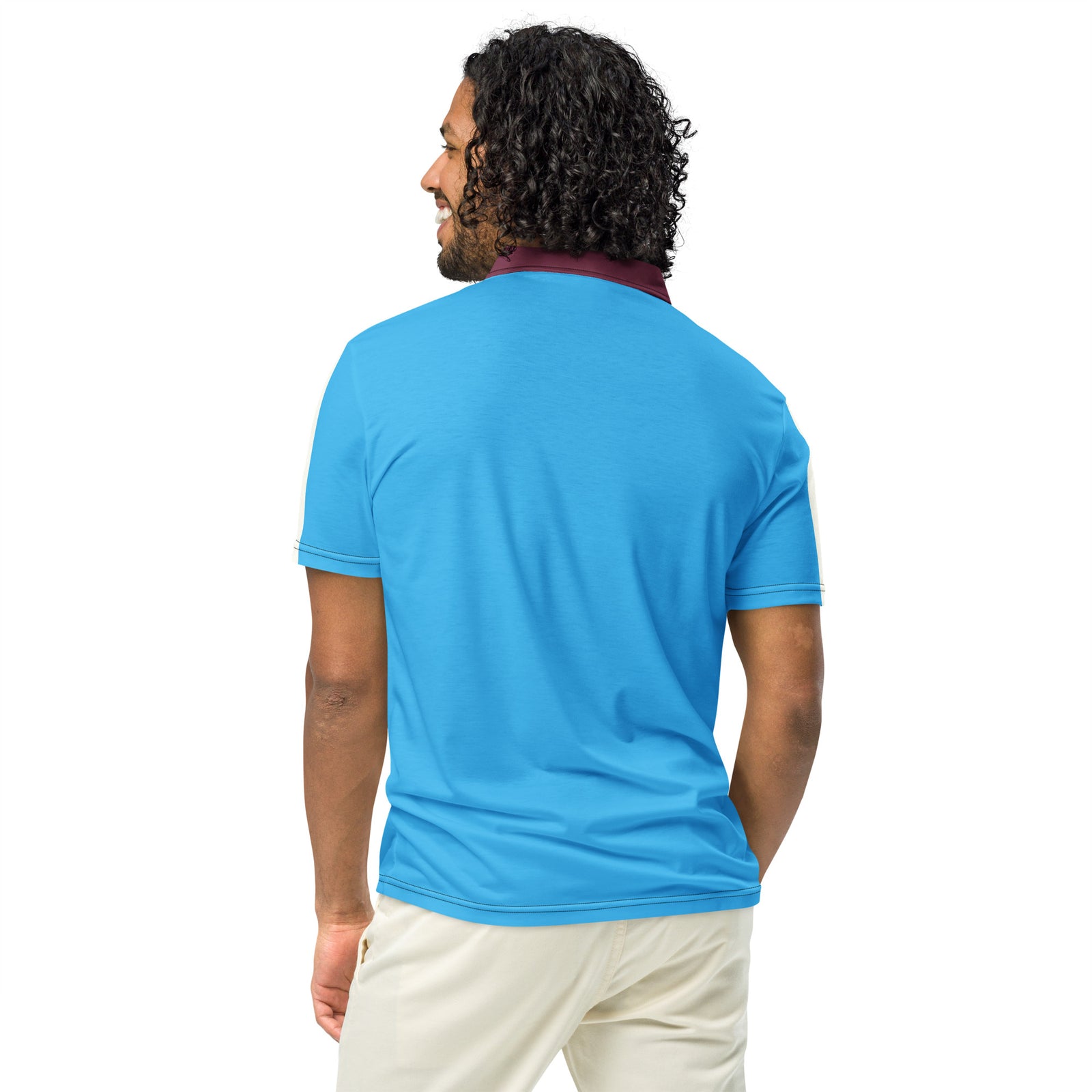 "The Powder Blue" Men's Polo by Phillygoat – Philadelphia sports apparel