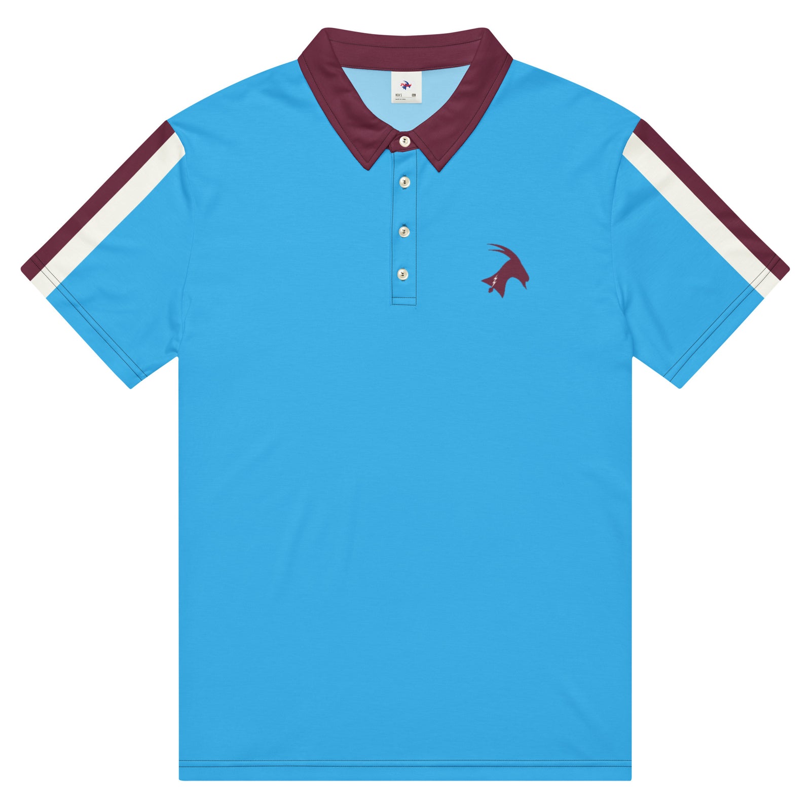 "The Powder Blue" Men's Polo by Phillygoat – Philadelphia sports apparel