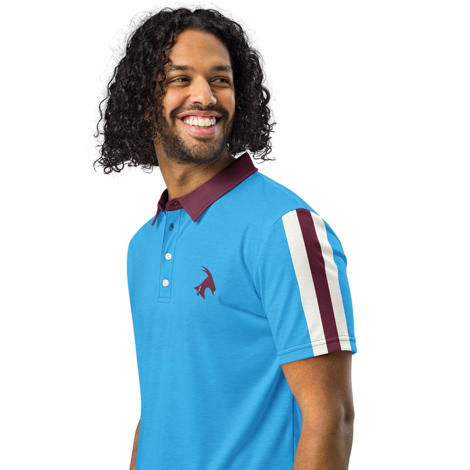 "The Powder Blue" Men's Polo by Phillygoat – Philadelphia sports apparel