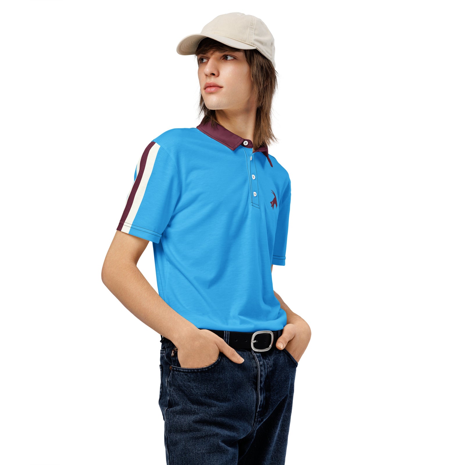 "The Powder Blue" Men's Polo by Phillygoat – Philadelphia sports apparel