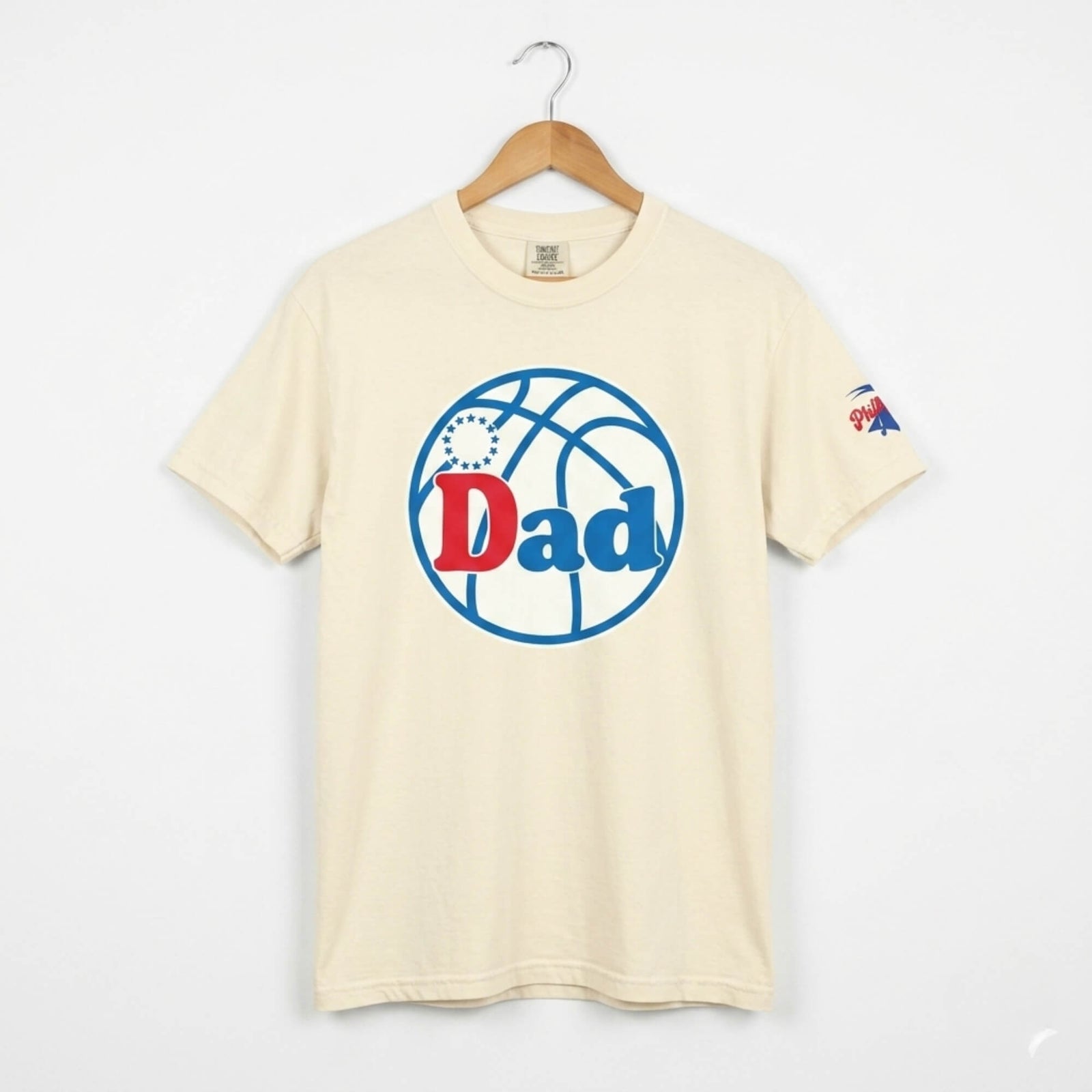 Philadelphia 76ers Philly Sixers Dad Father's Day ivory comfort colors t-shirt by Phillygoat
