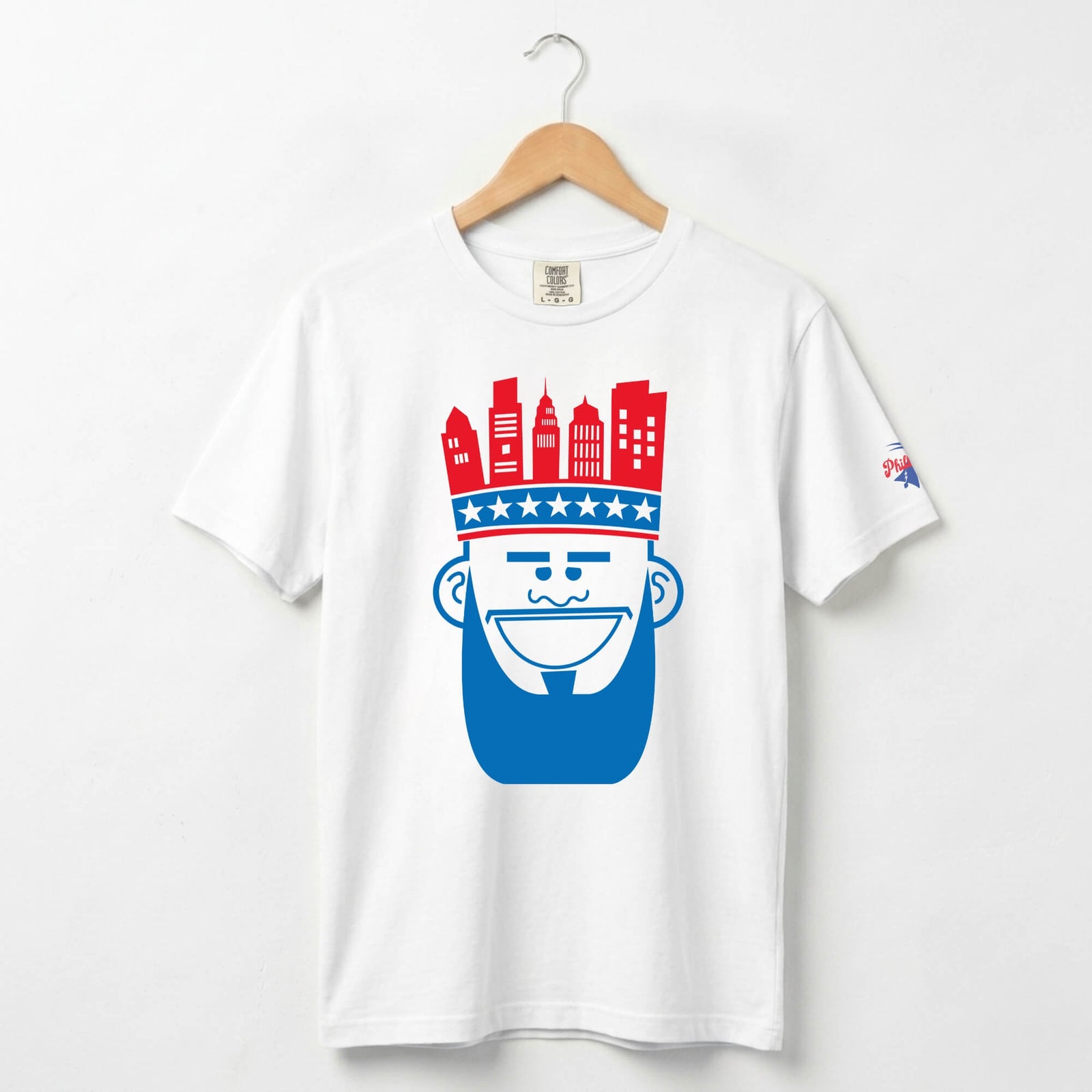 Philadelphia 76ers Lebron James Philly King whitecomfort colors t-shirt by Phillygoat