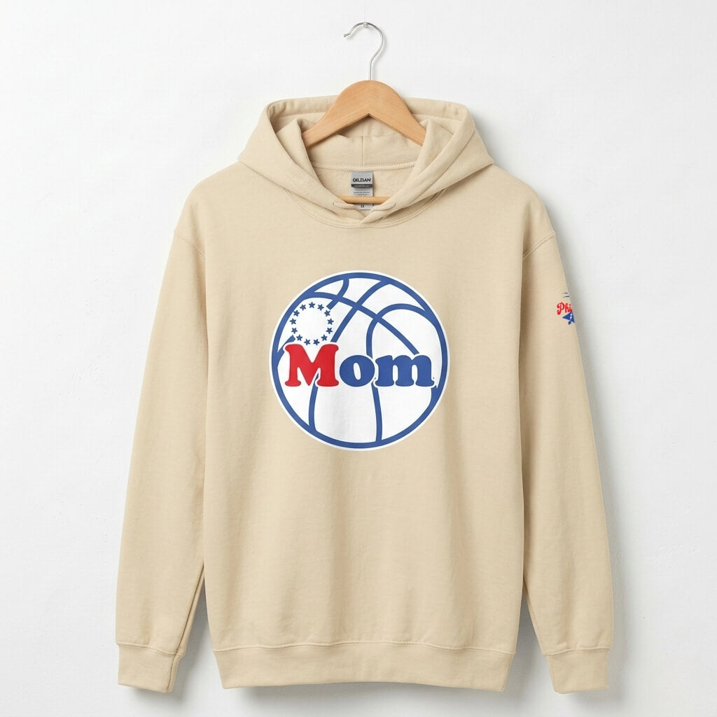 Philadelphia 76ers Mom sand hoodie by Phillygoat