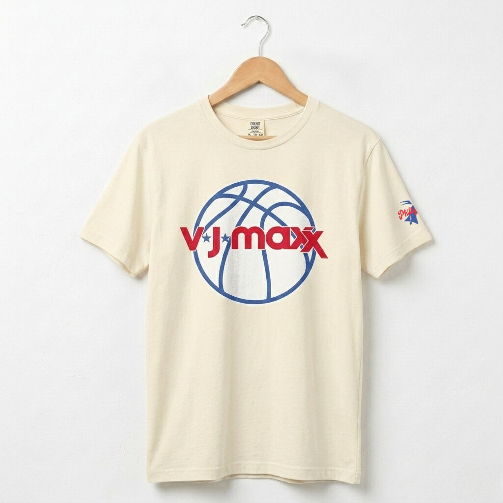 Philadelphia 76ers Tyrese Maxey and VJ Edgecombe VJ Maxx ivory comfort colors tee by Phillygoat