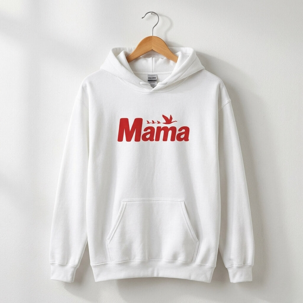 Philadelphia Delco Wawa Mama goose white embroidered hoodie by Phillygoat