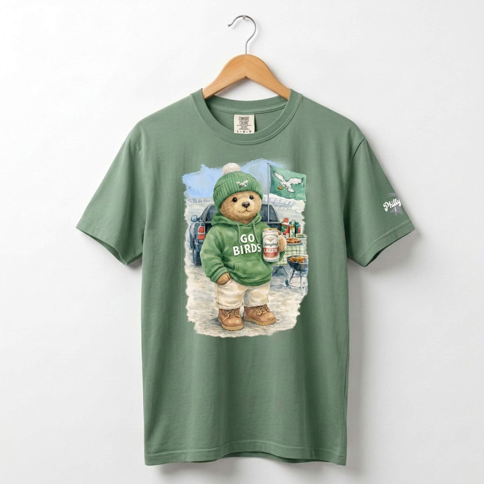 "Linc the Tailgating Bear" Comfort Colors Tee