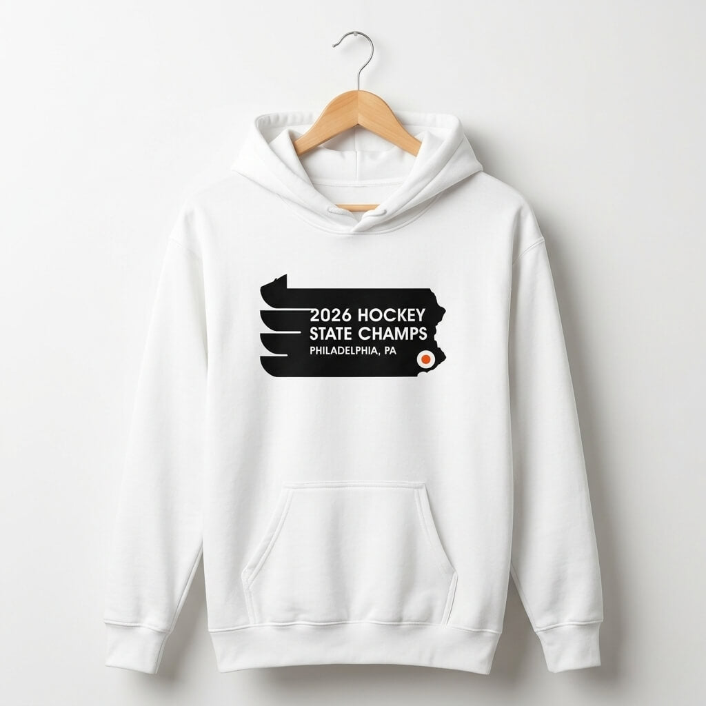 Philadelphia Flyers 2026 hockey state champs white hoodie by Phillygoat
