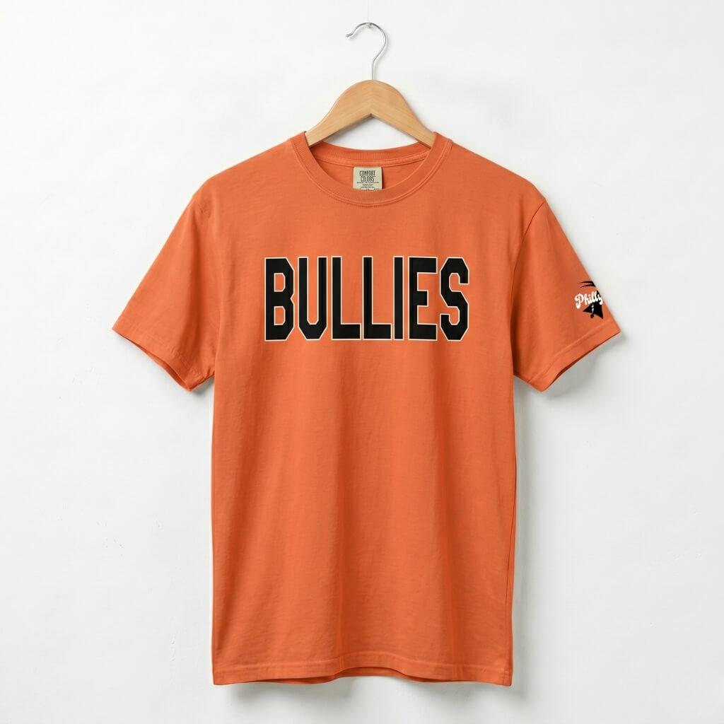 Philadelphia Flyers Broad Street Bullies orange Comfort Colors t-shirt by Phillygoat