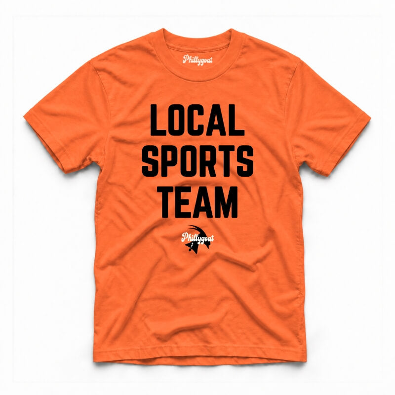 Philadelphia local sports team funny orange Comfort Colors t-shirt from Phillygoat