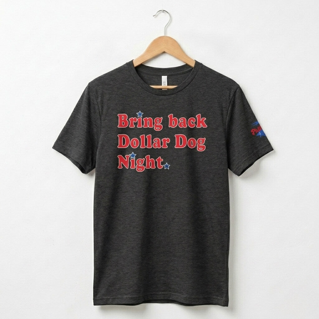 Philadelphia Phillies Bring Back Dollar Dog Night funny dark grey shirt by Phillygoat