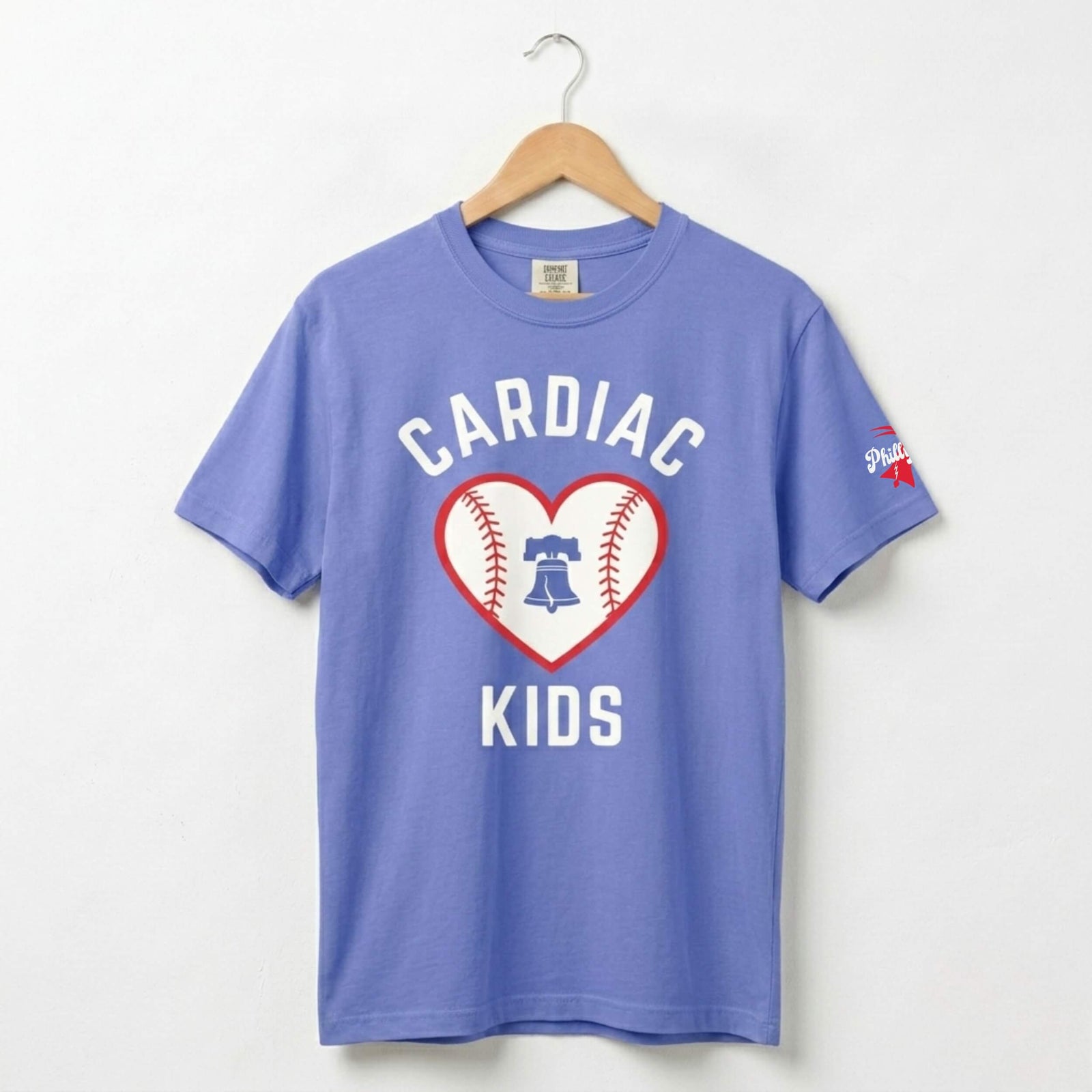Philadelphia Phillies Cardiac Kids royal blue Comfort Colors t-shirt by Phillygoat