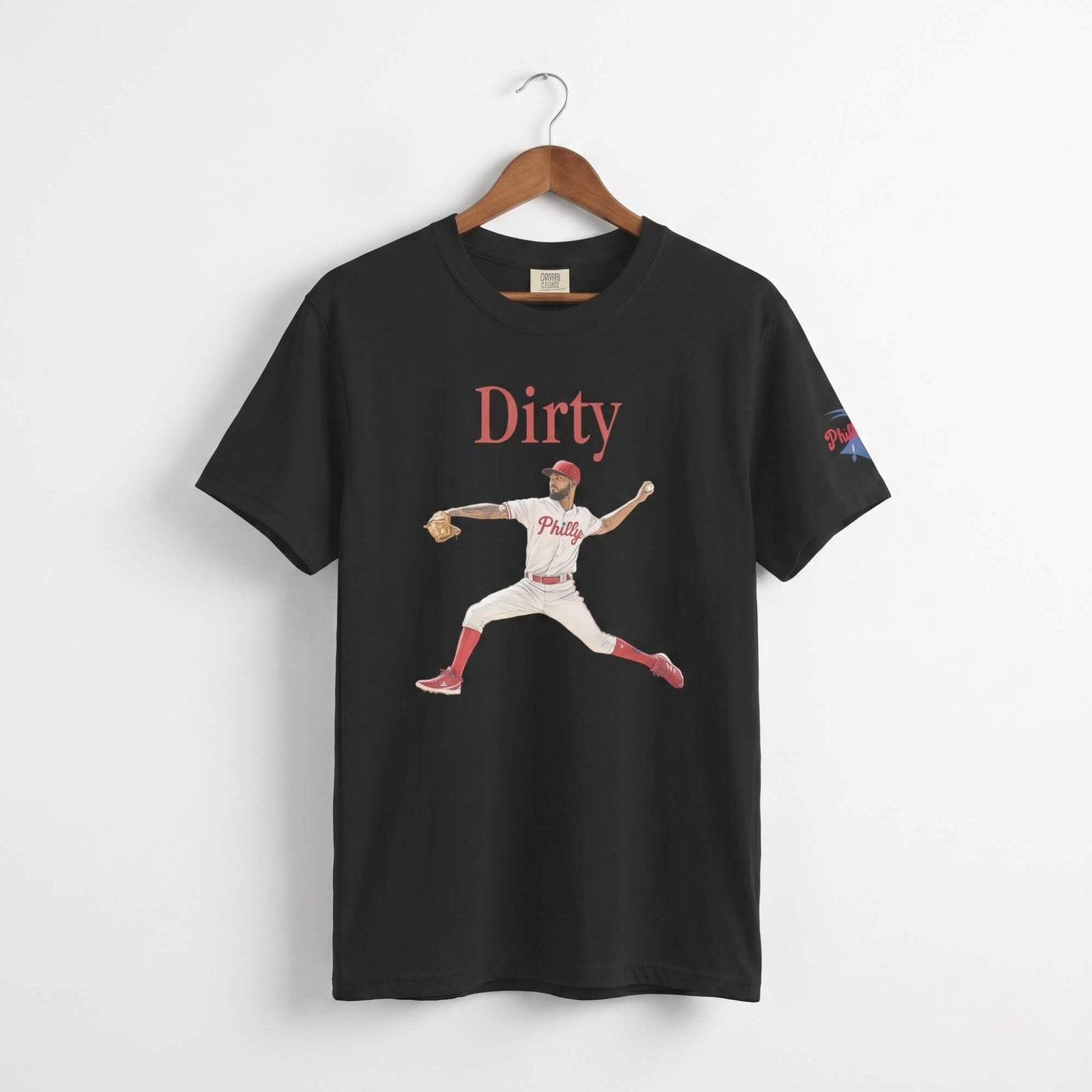 Philadelphia Phillies Christopher Sanchez Dirty Sanchez black comfort colors t-shirt by Phillygoat