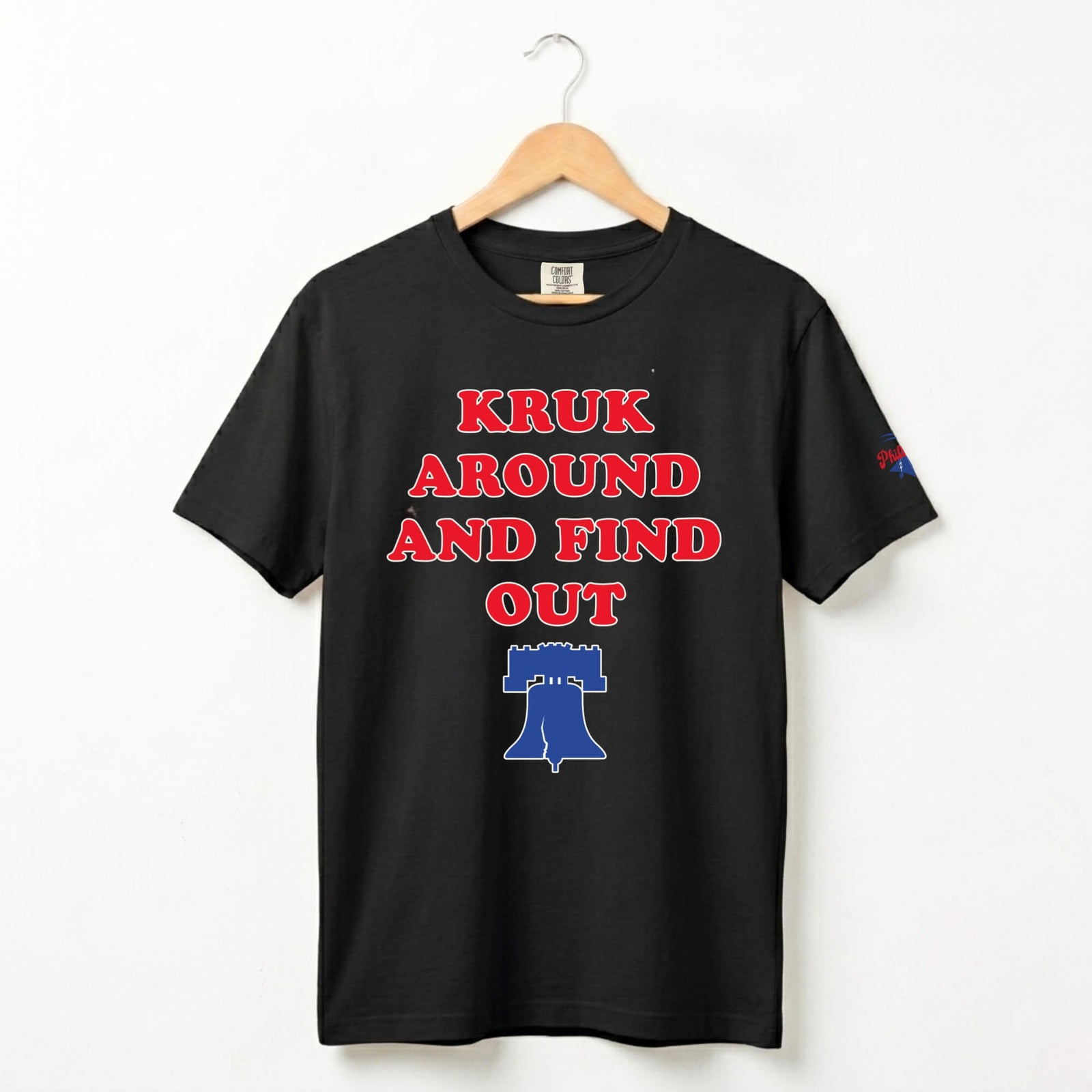 Philadelphia Phillies John Kruk Around and Find Out black comfort colors t-shirt by phillygoat
