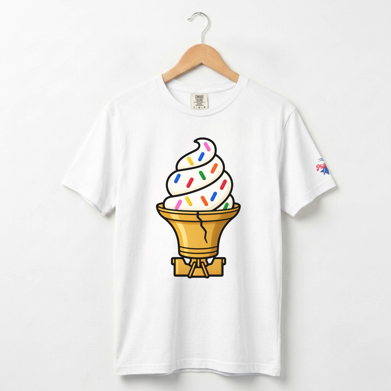 "Liberty Bell Ice Cream Cone with Jimmies" Comfort Colors Tee