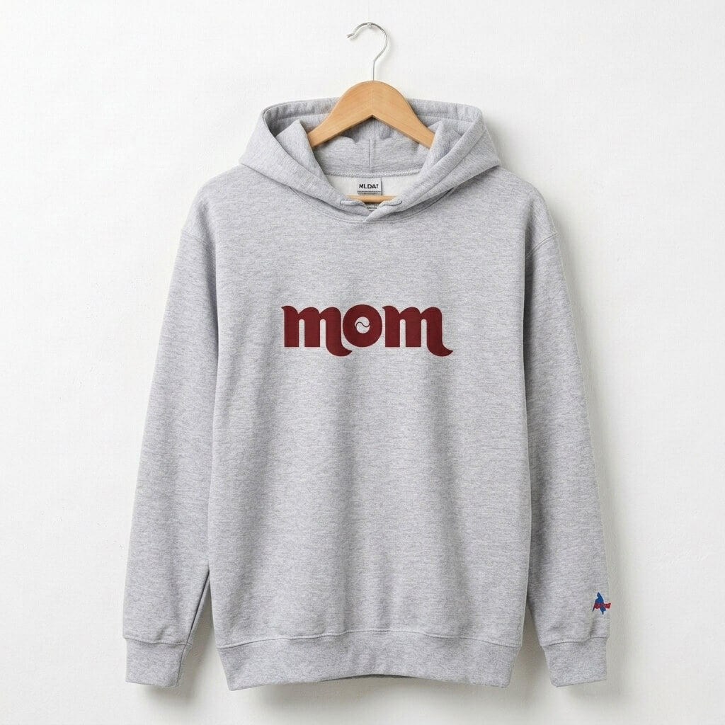 Philadelphia Phillies Mom embroidered grey hoodie by Phillygoat